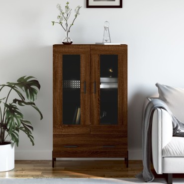 vidaXL Ντουλάπα Καφέ Δρυς 69,5x31x115cm από Επεξεργασμένο Ξύλο 1 τεμ.