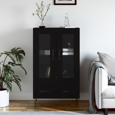 vidaXL Ντουλάπα Μαύρη 69,5x31x115cm από Επεξεργασμένο Ξύλο 1 τεμ.
