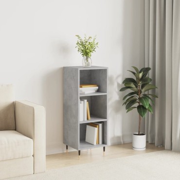 vidaXL Ντουλάπι Γκρι Σκυροδέματος 34,5x32,5x90cm Επεξεργασμένο Ξύλο 1 τεμ.