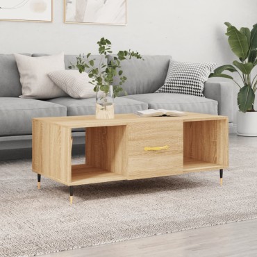 vidaXL Τραπεζάκι Σαλονιού Sonoma Δρυς 102x50x40cm από Επεξεργ. Ξύλο 1 τεμ.