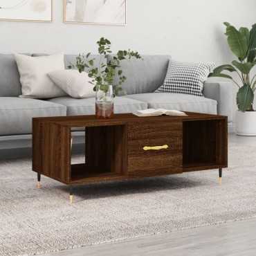 vidaXL Τραπεζάκι Σαλονιού Καφέ Δρυς 102x50x40cm Επεξεργασμένο Ξύλο 1 τεμ.