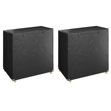 vidaXL Κάλυμμα Κούνιας 2 τεμ. 8 Κρίκοι 125x90x135/165cm Πολυαιθυλένιο