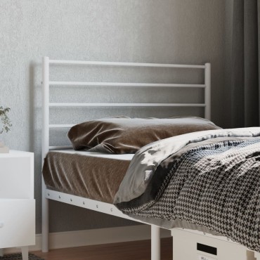vidaXL Κεφαλάρι Λευκό Μεταλλικό 85x3x90cm 1 τεμ.
