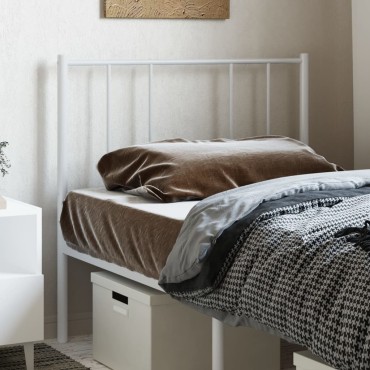 vidaXL Κεφαλάρι Λευκό Μεταλλικό 85x3x90cm 1 τεμ.