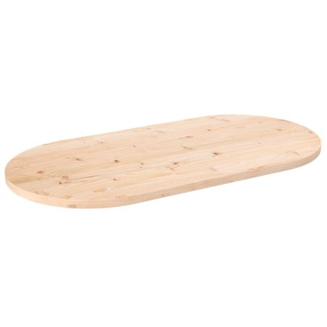 vidaXL Επιφάνεια Τραπεζιού Οβάλ 110x55x2,5cm Μασίφ Ξύλο Πεύκου 1 τεμ.