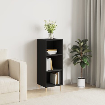 vidaXL Ντουλάπι Μαύρο 34,5x32,5x90cm Επεξεργασμένο Ξύλο 1 τεμ.