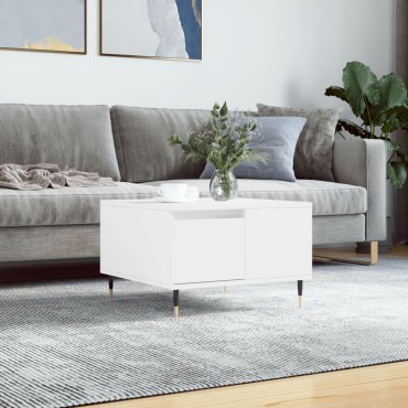 vidaXL Τραπεζάκι Σαλονιού Λευκό 55x55x36,5cm από Επεξεργασμένο Ξύλο 1 τεμ.