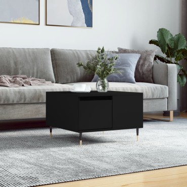 vidaXL Τραπεζάκι Σαλονιού Μαύρο 55x55x36,5cm από Επεξεργασμένο Ξύλο 1 τεμ.