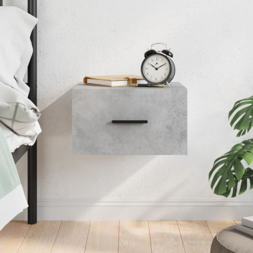 vidaXL Κομοδίνο Επιτοίχιο Γκρι Σκυροδέματος 35x35x20cm 1 τεμ.