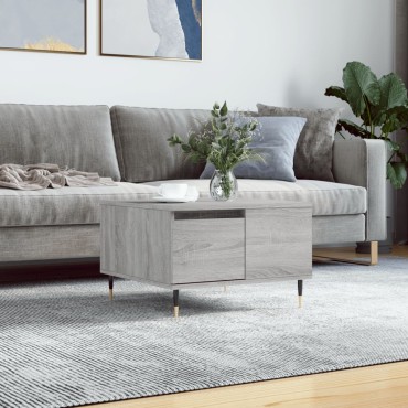 vidaXL Τραπεζάκι Σαλονιού Γκρι Sonoma 55x55x36,5cm Επεξεργασμένο Ξύλο 1 τεμ.