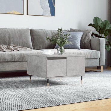 vidaXL Τραπεζάκι Σαλονιού Γκρι Σκυρ. 55x55x36,5cm Επεξεργ. Ξύλο 1 τεμ.
