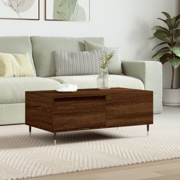 vidaXL Τραπεζάκι Σαλονιού Καφέ Δρυς 90x50x36,5cm Επεξεργασμ. Ξύλο 1 τεμ.