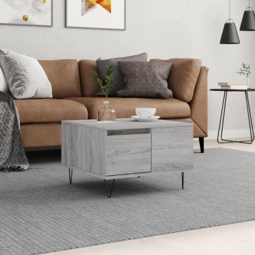 vidaXL Τραπεζάκι Σαλονιού Γκρι Sonoma 55x55x36,5cm Επεξεργασμένο Ξύλο 1 τεμ.