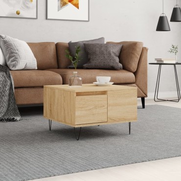 vidaXL Τραπεζάκι Σαλονιού Sonoma Δρυς 55x55x36,5cm Επεξεργασμένο Ξύλο 1 τεμ.