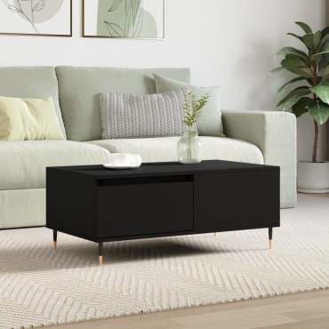 vidaXL Τραπεζάκι Σαλονιού Μαύρο 90x50x36,5cm Επεξεργασμ. Ξύλο 1 τεμ.