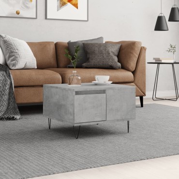 vidaXL Τραπεζάκι Σαλονιού Γκρι Σκυρ. 55x55x36,5cm Επεξεργ. Ξύλο 1 τεμ.