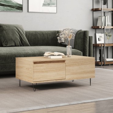 vidaXL Τραπεζάκι Σαλονιού Sonoma Δρυς 90x50x36,5cm Επεξεργασμ. Ξύλο 1 τεμ.
