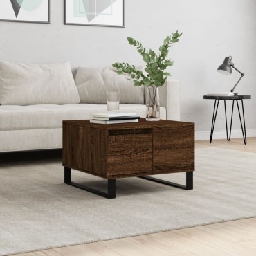 vidaXL Τραπεζάκι Σαλονιού Καφέ Δρυς 55x55x36,5cm Επεξεργασμένο Ξύλο 1 τεμ.