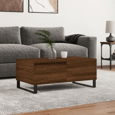 vidaXL Τραπεζάκι Σαλονιού Καφέ Δρυς 90x50x36,5cm Επεξεργασμ. Ξύλο 1 τεμ.