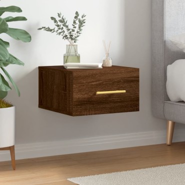 vidaXL Κομοδίνο Επιτοίχιο Καφέ Δρυς 35x35x20cm 1 τεμ.