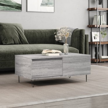 vidaXL Τραπεζάκι Σαλονιού Γκρι Sonoma 90x50x36,5cm Επεξεργασμένο Ξύλο 1 τεμ.