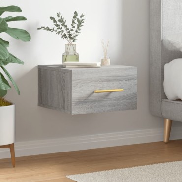 vidaXL Κομοδίνα Επιτοίχια Γκρι Sonoma 35x35x20cm
