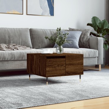 vidaXL Τραπεζάκι Σαλονιού Καφέ Δρυς 55x55x36,5cm Επεξεργασμένο Ξύλο 1 τεμ.