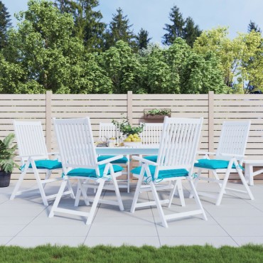 vidaXL Μαξιλάρια Καρέκλας 6 τεμ. Τιρκουάζ 40x40x7cm Υφασμάτινα