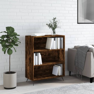 vidaXL Βιβλιοθήκη Καπνιστή Δρυς 69,5x32,5x90cm από Επεξεργ. Ξύλο 1 τεμ.