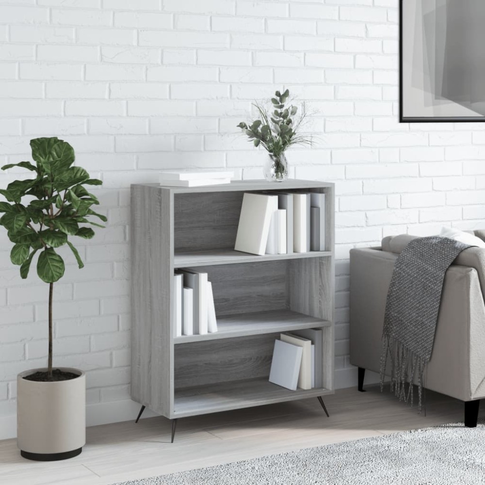 vidaXL Βιβλιοθήκη Γκρι sonoma 69,5x32,5x90cm από Επεξεργ. Ξύλο 1 τεμ.