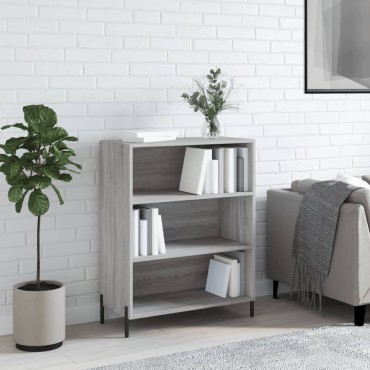 vidaXL Ραφιέρα Γκρι Sonoma 69,5x32,5x90cm από Επεξεργασμένο Ξύλο 1 τεμ.