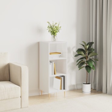 vidaXL Ντουλάπι Γυαλιστερό Λευκό 34,5x32,5x90cm Επεξεργ. Ξύλο 1 τεμ.