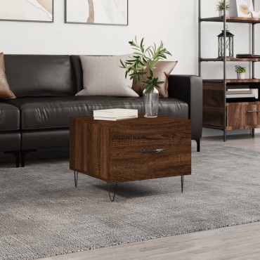 vidaXL Τραπεζάκι Σαλονιού Καφέ Δρυς 50x50x40cm Επεξεργασμένο Ξύλο 1 τεμ.