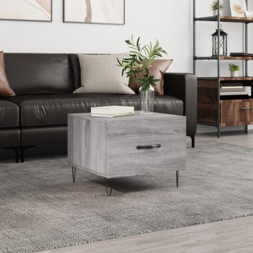 vidaXL Τραπεζάκι Σαλονιού Γκρι Sonoma 50x50x40cm Επεξεργασμένο Ξύλο 1 τεμ.