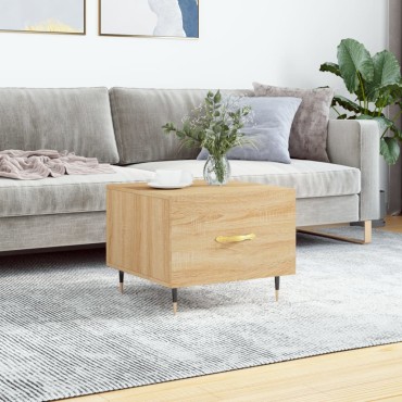 vidaXL Τραπεζάκι Σαλονιού Sonoma Δρυς 50x50x40cm Επεξεργασμένο Ξύλο 1 τεμ.
