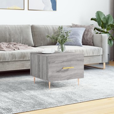 vidaXL Τραπεζάκι Σαλονιού Γκρι Sonoma 50x50x40cm Επεξεργασμένο Ξύλο 1 τεμ.