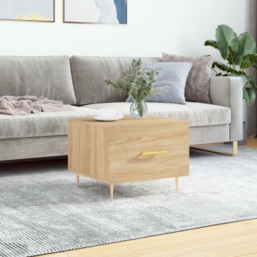 vidaXL Τραπεζάκι Σαλονιού Sonoma Δρυς 50x50x40cm Επεξεργασμένο Ξύλο 1 τεμ.
