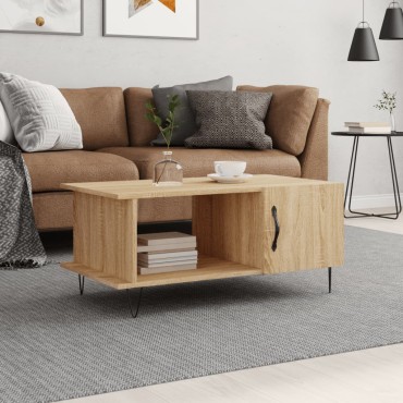 vidaXL Τραπεζάκι Σαλονιού Sonoma Δρυς 90x50x40cm Επεξεργασμένο Ξύλο 1 τεμ.