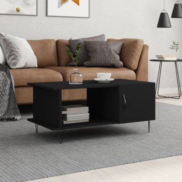 vidaXL Τραπεζάκι Σαλονιού Μαύρο 90x50x40cm Επεξεργασμένο Ξύλο 1 τεμ.