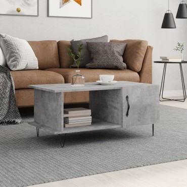 vidaXL Τραπεζάκι Σαλονιού Γκρι Σκυρ. 90x50x40cm Επεξεργασμένο Ξύλο 1 τεμ.