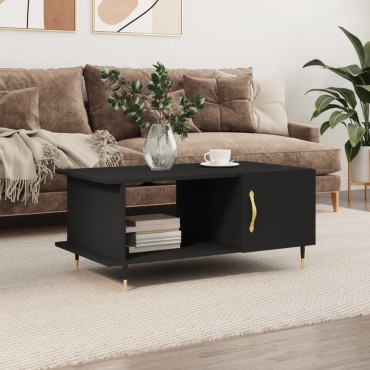 vidaXL Τραπεζάκι Σαλονιού Μαύρο 90x50x40cm Επεξεργασμένο Ξύλο 1 τεμ.
