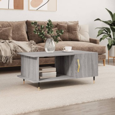 vidaXL Τραπεζάκι Σαλονιού Γκρι Sonoma 90x50x40cm Επεξεργασμένο Ξύλο 1 τεμ.