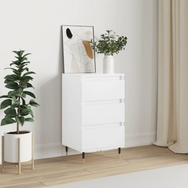 vidaXL Συρταριέρα Λευκή 40x35x70cm από Επεξεργασμένο Ξύλο 1 τεμ.