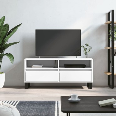 vidaXL Έπιπλο Τηλεόρασης Λευκό 100x34,5x44,5cm Επεξεργασμένο Ξύλο