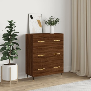 vidaXL Ντουλάπι Καφέ Δρυς 69,5x34x90cm Επεξεργασμένο Ξύλο 1 τεμ.
