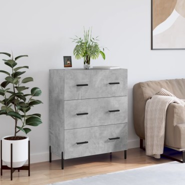 vidaXL Ντουλάπι Γκρι Σκυροδέματος 69,5x34x90cm Επεξεργασμένο Ξύλο 1 τεμ.