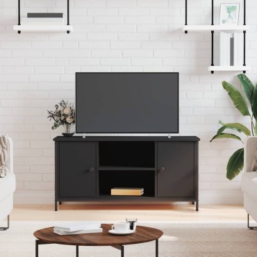 vidaXL Έπιπλο Τηλεόρασης Μαύρο 100x40x50cm Επεξεργασμένο Ξύλο