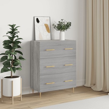 vidaXL Ντουλάπι Γκρι Sonoma 69,5x34x90cm από Επεξεργασμένο Ξύλο 1 τεμ.