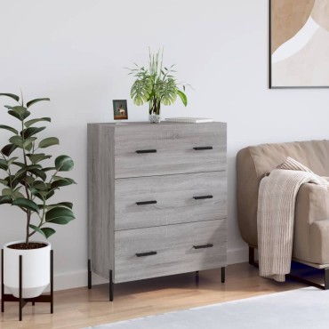 vidaXL Ντουλάπι Γκρι Sonoma 69,5x34x90cm από Επεξεργασμένο Ξύλο 1 τεμ.