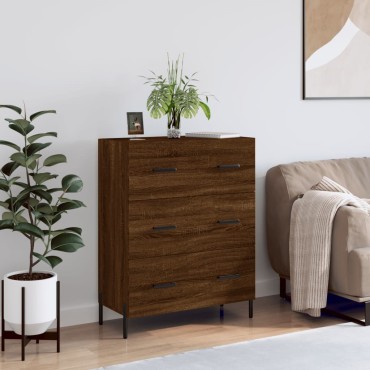 vidaXL Ντουλάπι Καφέ Δρυς 69,5x34x90cm Επεξεργασμένο Ξύλο 1 τεμ.